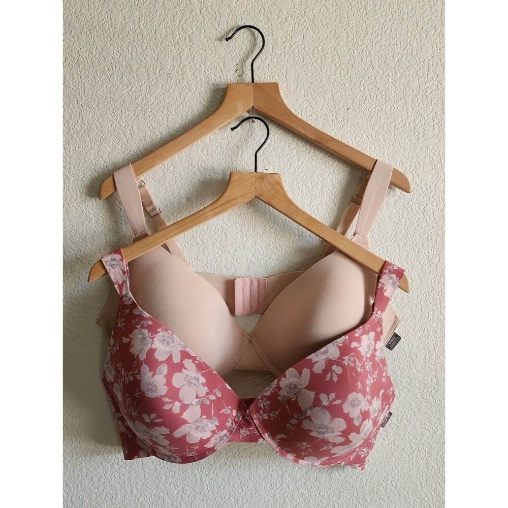 Vince Camuto Full Figure T-Shirt with Comfort Strap Wireless Bras 40D Bundle